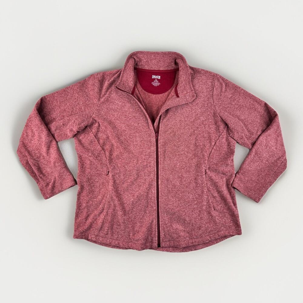 Duluth Trading Co Full Zip Fleece Jacket Women's 2XL Maroon Cozy Soft Outdoor